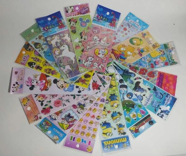 Kit 240 Cartelas Adesivo Infantil Sticker Vários Personagens de Menino e Menina - Stickers Imagem de Kit 240 Cartelas Adesivo Infantil Sticker Vários Personagens de Menino e Menina