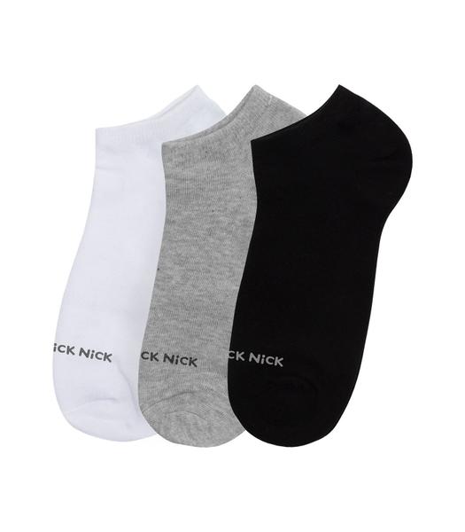 Kit 3 Pares De Meia Soquete Lisas Trick Nick Unica