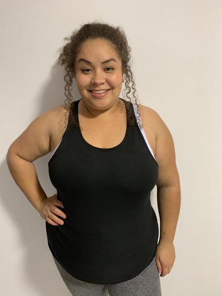 regata feminina academia plus size