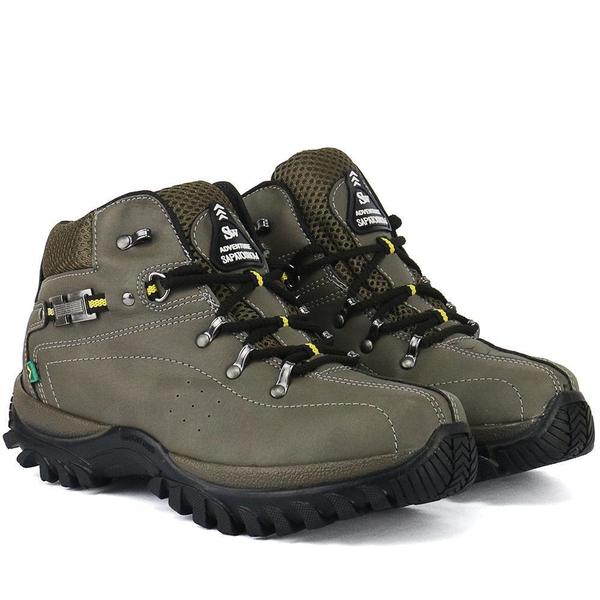 Kit Bota Coturno Adventure Cano Médio Lançamento + Relógio - Sw Shoes Imagem de Kit Bota Coturno Adventure Cano Médio Lançamento + Relógio