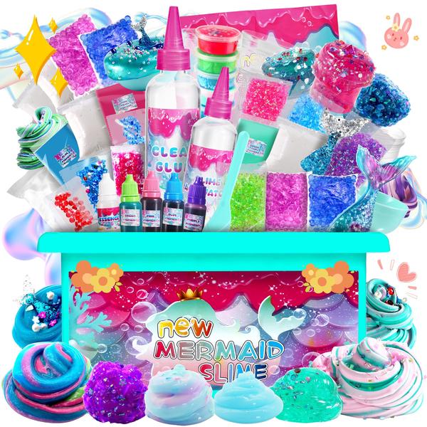 Kit de Slime ZOnFRTO Mini Sonho Sereia para Crianças 6-12