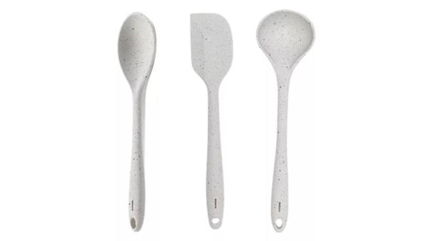 Kit de Utensílios em Silicone, Espátula, concha e Colher Vanilla BRINOX