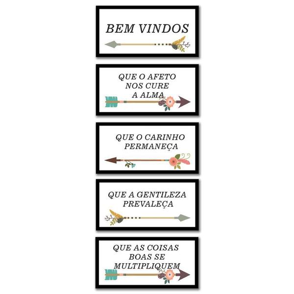 Kit Quadros Decorativos Flechas e Frases - Arte Quadro Imagem de Kit Quadros Decorativos Flechas e Frases