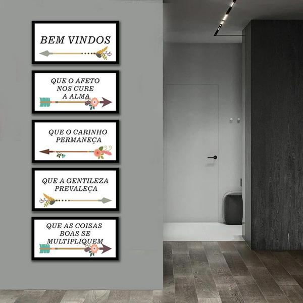 Kit Quadros Decorativos Flechas e Frases - Arte Quadro Imagem de Kit Quadros Decorativos Flechas e Frases