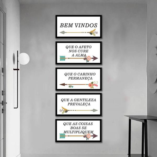Kit Quadros Decorativos Flechas e Frases - Arte Quadro Imagem de Kit Quadros Decorativos Flechas e Frases