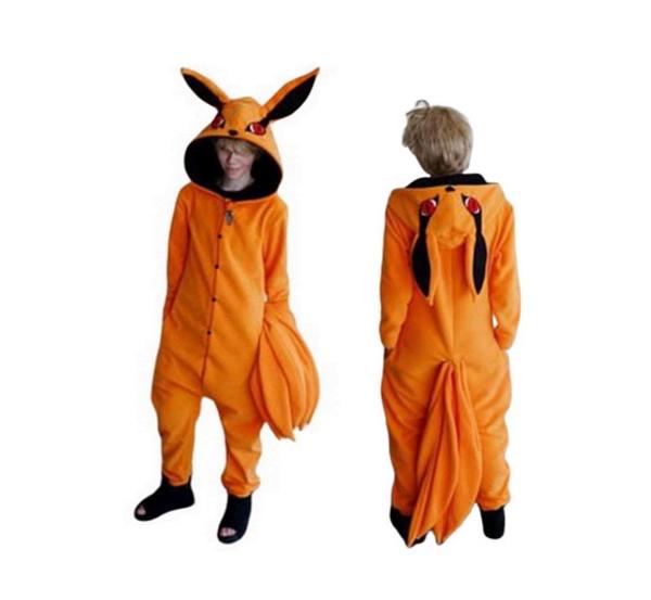 Kyuubi Kurama Naruto Raposa 9 caudas Fantasia Pijama Kigurumi Macacão Roupa Infantil Adulto Anime - Kigurama Imagem de Kyuubi Kurama Naruto Raposa 9 caudas Fantasia Pijama Kigurumi Macacão Roupa Infantil Adulto Anime