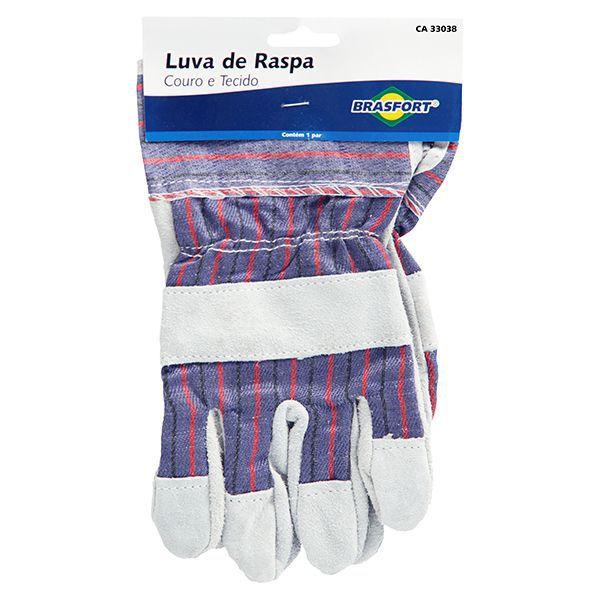 Luva De Raspa Couro E Tecido Brasfort Imagem de Luva De Raspa Couro E Tecido Brasfort