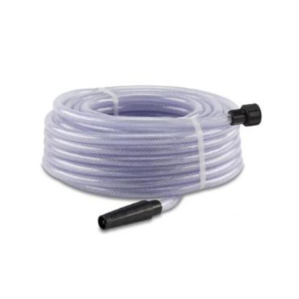 Mangueira Trançada 20m Slim Transparente com Engate e Esguicho Force Line