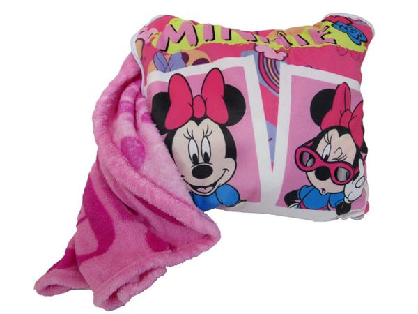 Manta Almofada Juvenil Jolitex Microfibra Disney - Minnie Rosa Imagem de Manta Almofada Juvenil Jolitex Microfibra Disney
