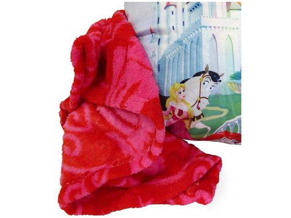 Manta Almofada Juvenil Jolitex Microfibra Disney - Princesas Rosa Imagem de Manta Almofada Juvenil Jolitex Microfibra Disney