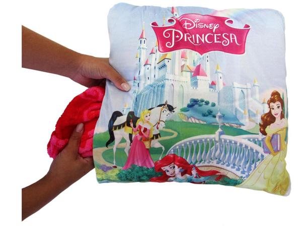 Manta Almofada Juvenil Jolitex Microfibra Disney - Princesas Rosa Imagem de Manta Almofada Juvenil Jolitex Microfibra Disney