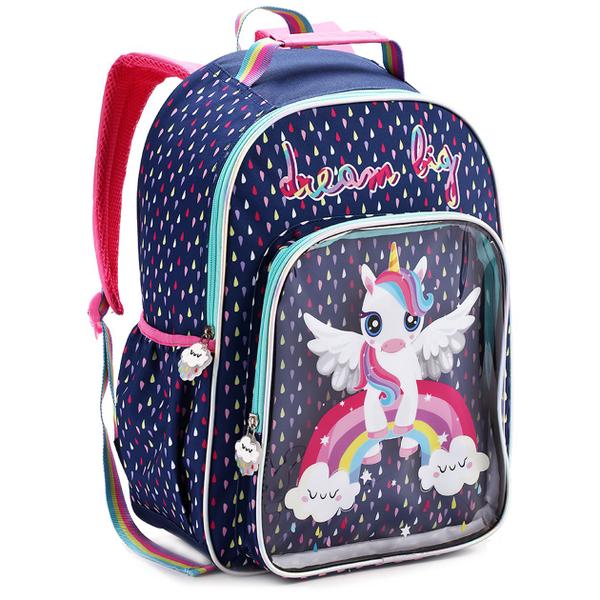 Mochila Escolar Infantil Unicórnio Menina Menino Passeio