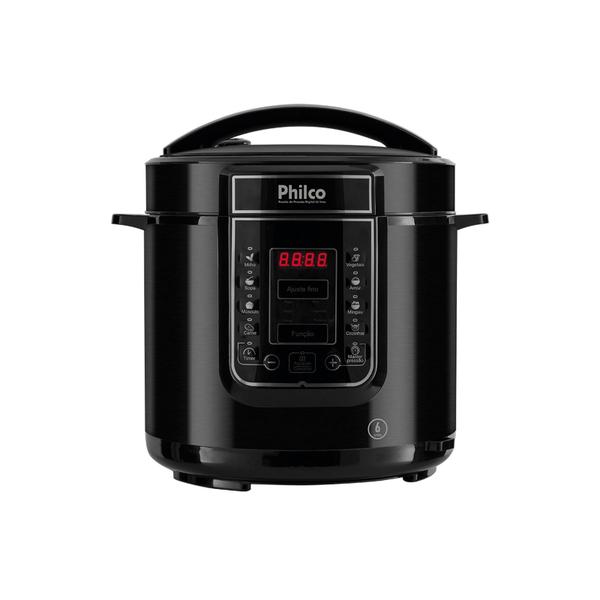 Panela de Pressão Digital Philco PPP01P Inox 13 programas 6L Preta 127V