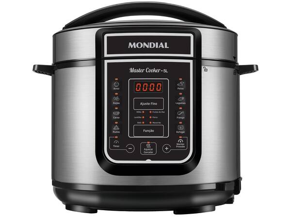 Panela De Pressão Pe-38 Elétrica Preto Inox Mondial 220V