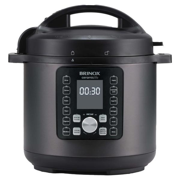 Panela de Pressão Elétrica Brinox Ceramic Life 6 Litros 127v