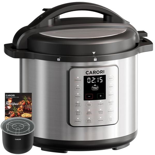 Panela de Pressão Elétrica Carori 8 Qt 1200W com Panela Interna de Cerâmica