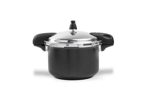 Panela De Pressão Fundo De Indução Brinox Ceramic Life Pressure 5,4 Litros Ø 22 cm Preto