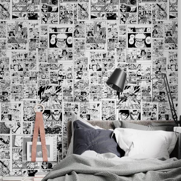 Papel De Parede Adesivo Lavável Quarto Mangá Naruto Anime - Gf Casa Decor Imagem de Papel De Parede Adesivo Lavável Quarto Mangá Naruto Anime