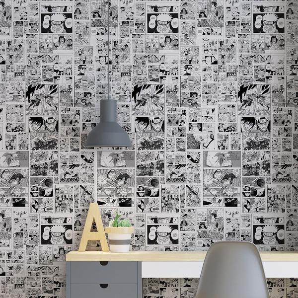 Papel De Parede Adesivo Lavável Quarto Mangá Naruto Anime - Gf Casa Decor Imagem de Papel De Parede Adesivo Lavável Quarto Mangá Naruto Anime