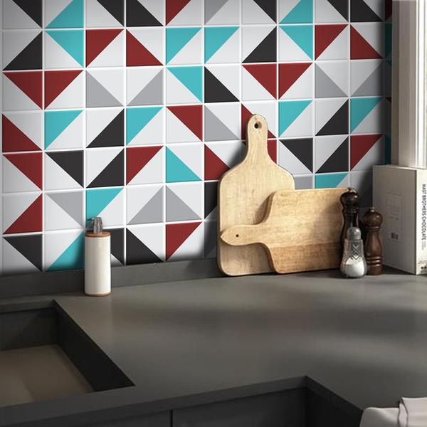 Papel de Parede Azulejo para Cozinha Retângulo - Várias Cores - Tacolado Imagem de Papel de Parede Azulejo para Cozinha Retângulo - Várias Cores