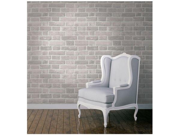 Papel de Parede Cinza Tijolinho Bobinex Uau! - Elementos Naturais 52cmx1000cm Imagem de Papel de Parede Cinza Tijolinho Bobinex Uau!