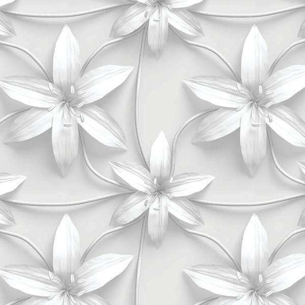 PAPEL DE PAREDE DECORATIVO 3D FLORAL (folha de 300x90 cm) - Atitude Signs Imagem de PAPEL DE PAREDE DECORATIVO 3D FLORAL (folha de 300x90 cm)