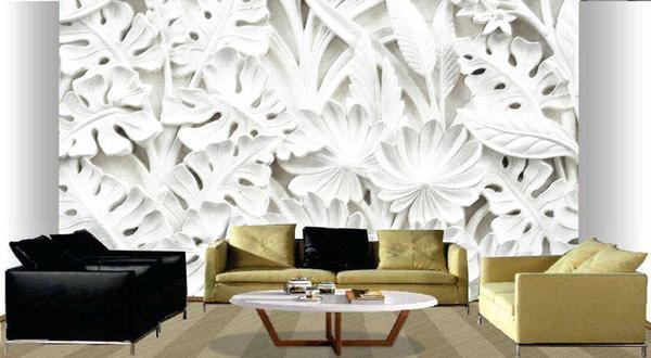 Papel de parede decorativo 3d folhas - Atitude Signs Imagem de Papel de parede decorativo 3d folhas