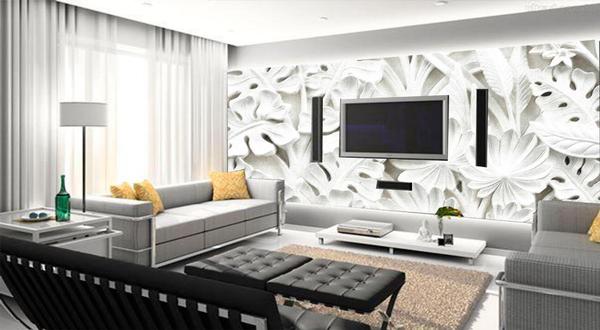 Papel de parede decorativo 3d folhas - Atitude Signs Imagem de Papel de parede decorativo 3d folhas