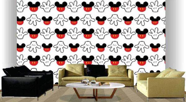 PAPEL DE PAREDE DECORATIVO MICKEY (folha de 300x90 cm) - Atitude Signs Imagem de PAPEL DE PAREDE DECORATIVO MICKEY (folha de 300x90 cm)