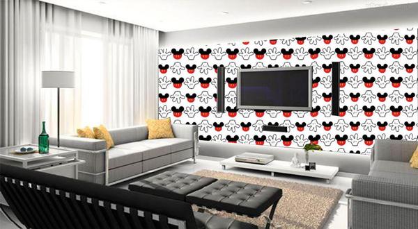 PAPEL DE PAREDE DECORATIVO MICKEY (folha de 300x90 cm) - Atitude Signs Imagem de PAPEL DE PAREDE DECORATIVO MICKEY (folha de 300x90 cm)