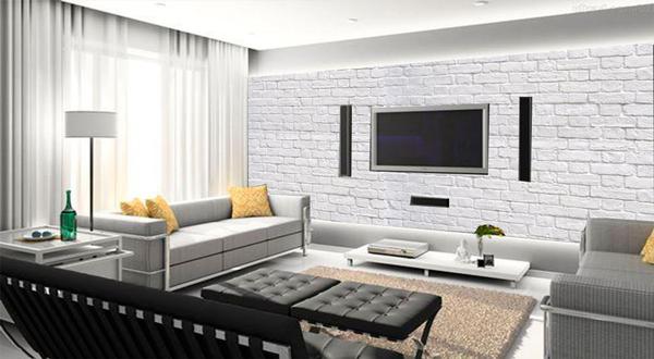PAPEL DE PAREDE DECORATIVO TIJOLINHO BRANCO (folha de 300x90 cm) - Atitude Signs Imagem de PAPEL DE PAREDE DECORATIVO TIJOLINHO BRANCO (folha de 300x90 cm)