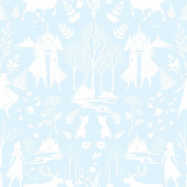 Papel de Parede Disney Frozen Branco DI1014 B - Wiler-K Imagem de Papel de Parede Disney Frozen Branco DI1014 B