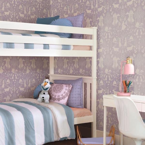 Papel de Parede Disney Frozen Roxo DI1013 B - Wiler-K Imagem de Papel de Parede Disney Frozen Roxo DI1013 B