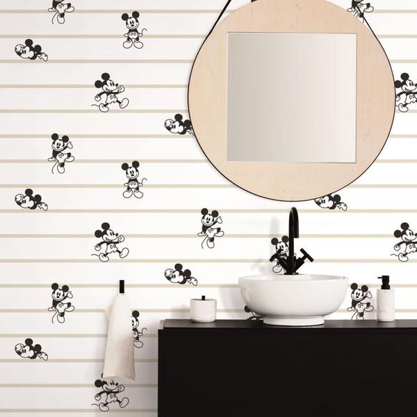 Papel de Parede Disney Mickey Listrado DI0932 A - Wiler-K Imagem de Papel de Parede Disney Mickey Listrado DI0932 A