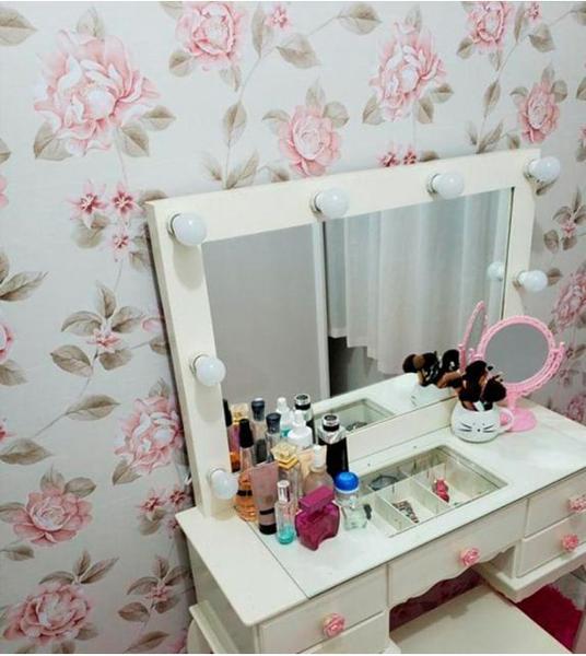 Papel de parede em tons bege, cinza e rosa - Papel E Parede Adesivos Imagem de Papel de parede em tons bege, cinza e rosa