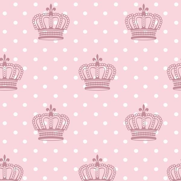 Papel de Parede Infantil com Coroas Cute - Inove Papéis De Parede Imagem de Papel de Parede Infantil com Coroas Cute