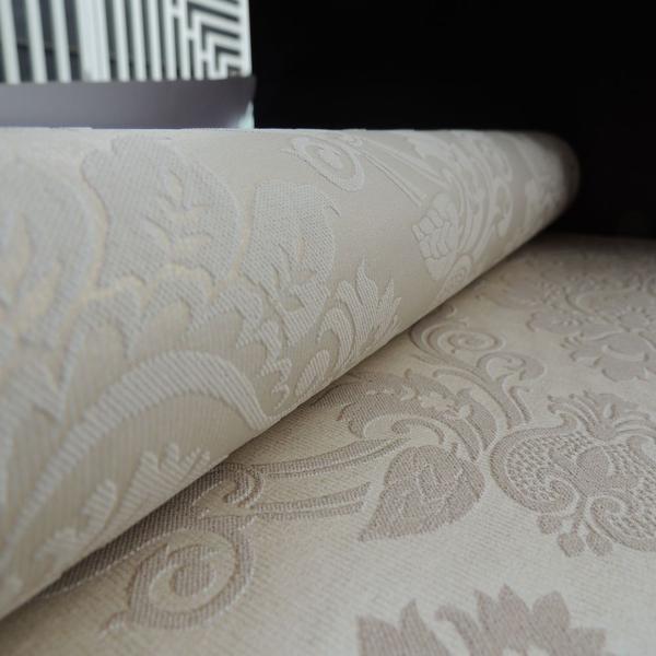 Papel de Parede Texturizado Em Alta Arabesco Folhas Clean - Kantai Imagem de Papel de Parede Texturizado Em Alta Arabesco Folhas Clean