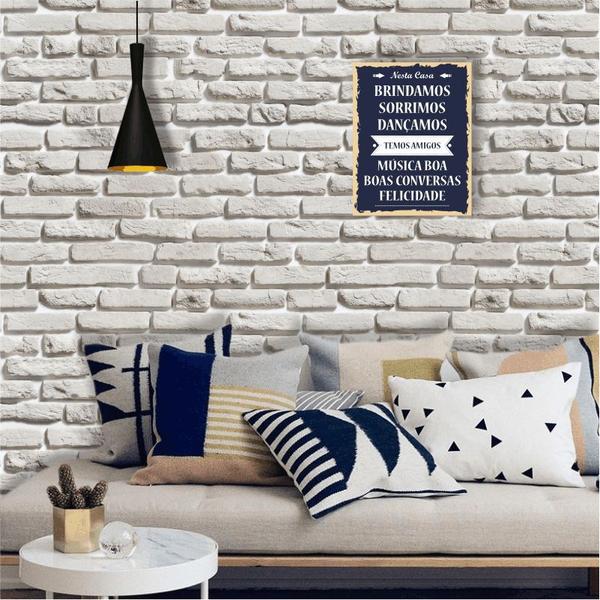 Papel de Parede Tijolinho Rústico Acinzentado - Inove Papéis De Parede Imagem de Papel de Parede Tijolinho Rústico Acinzentado