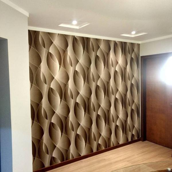 Papel De Parede Vinílico Lavável Texturizado Tons Marrom - Maya Wallpaper Imagem de Papel De Parede Vinílico Lavável Texturizado Tons Marrom