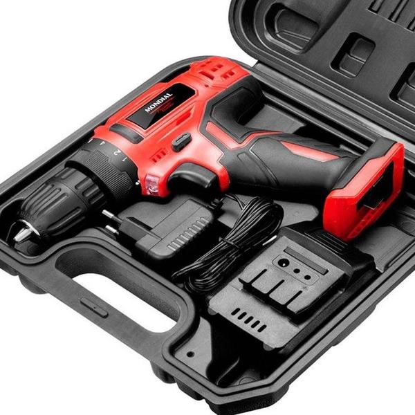 Parafusadeira E Furadeira Bateria 12v Fpf-06m Bivolt - Mondial. Imagem de Parafusadeira E Furadeira Bateria 12v Fpf-06m Bivolt - Mondial.