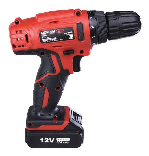 Parafusadeira E Furadeira Bateria 12v Fpf-06m Bivolt - Mondial. Imagem de Parafusadeira E Furadeira Bateria 12v Fpf-06m Bivolt - Mondial.