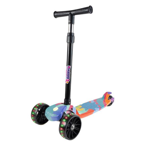 Patinete Infantil 3 Rodas Dobrável Com Led Conect Brinq Bv0011 Brinquedo Para...