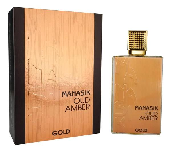 Perfume Árabe Manasik Oud Amber Gold Eau de Parfum 100ml Unissex Importado