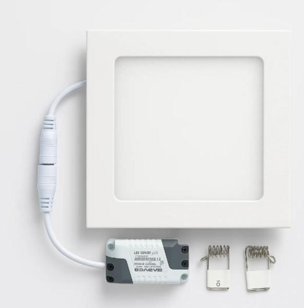 Plafon Painel de LED QUADRADO 15cm de diâmetro Bivolt 9W 3000k
