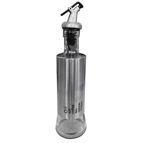 Porta Azeite Vinagre Galheteiro Em Vidro Aço Inox C/ Dosador - Top Total Imagem de Porta Azeite Vinagre Galheteiro Em Vidro Aço Inox C/ Dosador