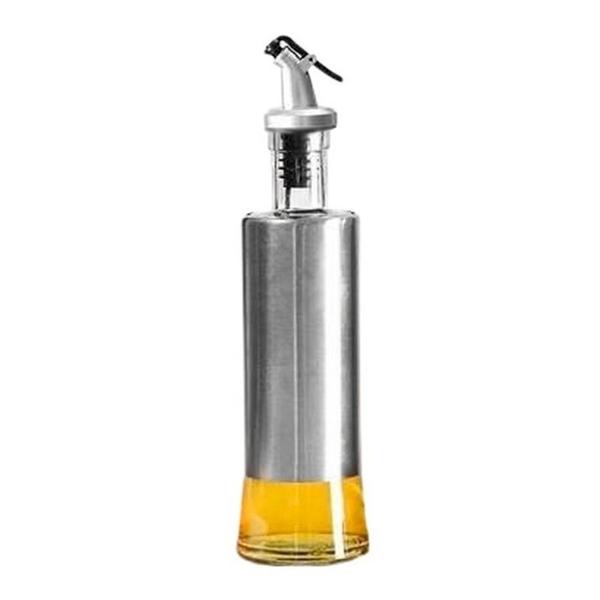 Porta Azeite Vinagre Galheteiro Em Vidro Aço Inox C/ Dosador - Top Total Imagem de Porta Azeite Vinagre Galheteiro Em Vidro Aço Inox C/ Dosador