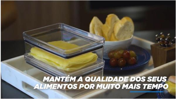 Pote Hermético 770ml Porta Frios Comida Geladeira Empalhável Lumini - 1370 Paramount Imagem de Pote Hermético 770ml Porta Frios Comida Geladeira Empalhável Lumini - 1370 Paramount