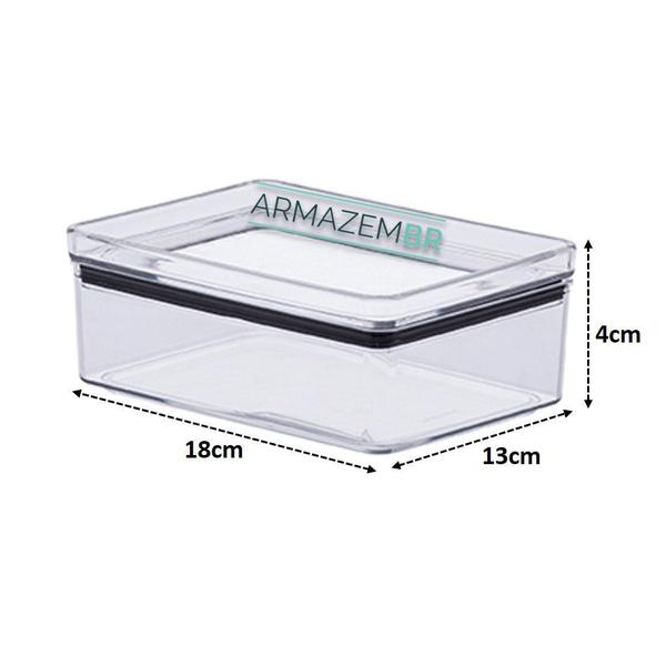 Pote Hermético 770ml Porta Frios Comida Geladeira Empalhável Lumini - 1370 Paramount Imagem de Pote Hermético 770ml Porta Frios Comida Geladeira Empalhável Lumini - 1370 Paramount