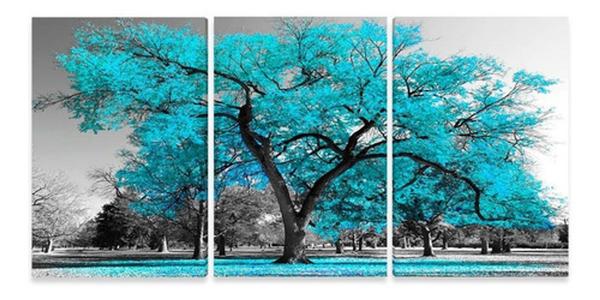 Quadro Arvore Da Vida Azul Turquesa 120x60 Sala Quarto - Neyrad Imagem de Quadro Arvore Da Vida Azul Turquesa 120x60 Sala Quarto