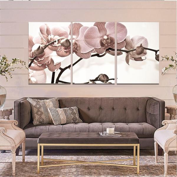 Quadro Decorativo Kit 120x60 Orquídea Rosa Flor Parede Sala - Neyrad Imagem de Quadro Decorativo Kit 120x60 Orquídea Rosa Flor Parede Sala